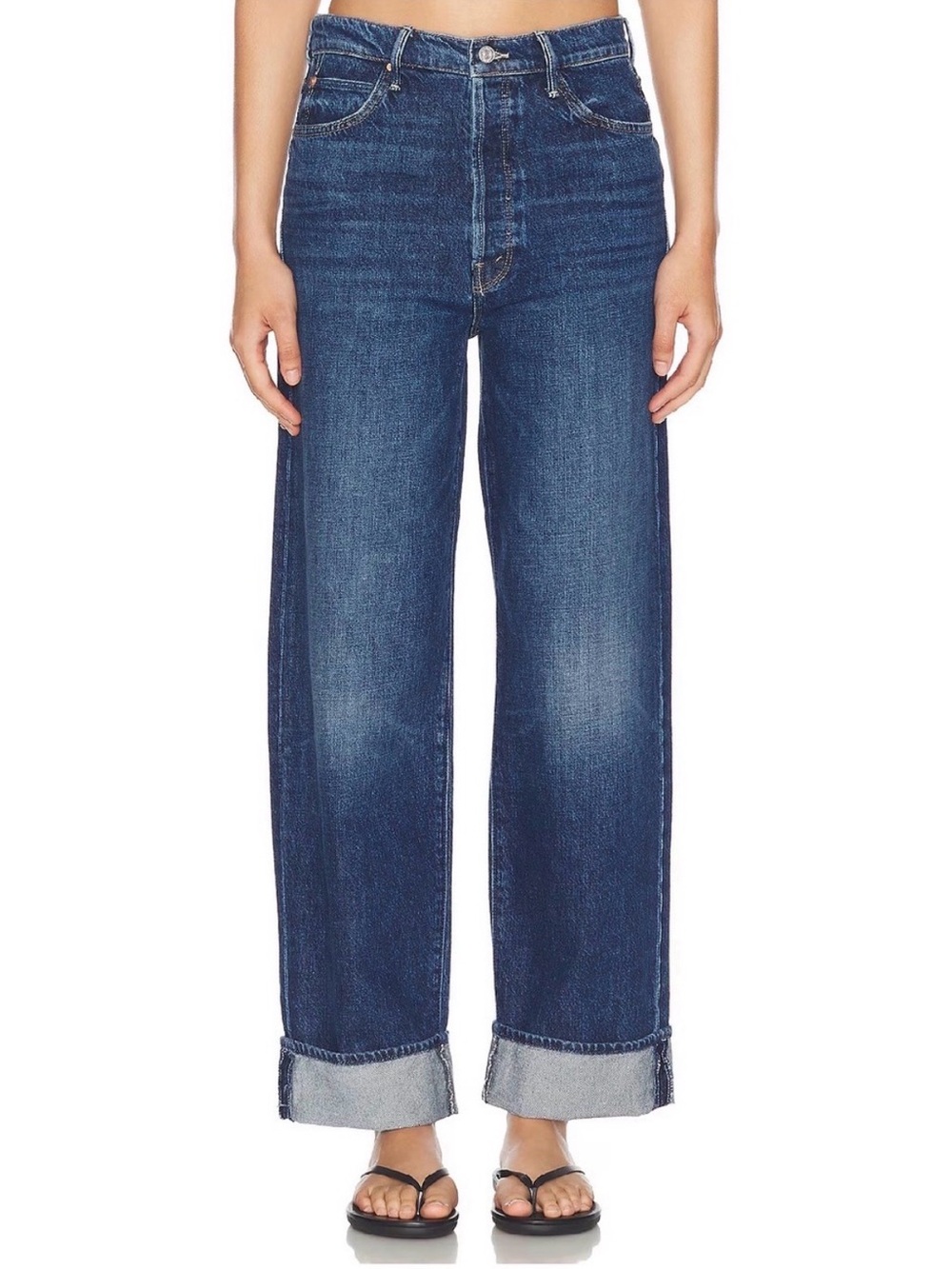 MOTHER SUPERIOR Jeans Lil’ Mother Lil’ Spitfire Nerdy Cuff Blue Size 25
